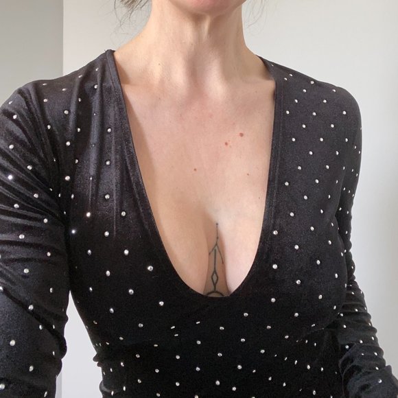 Sparkle Studded Bodysuit | Velvet | Size S - Picture 6 of 8